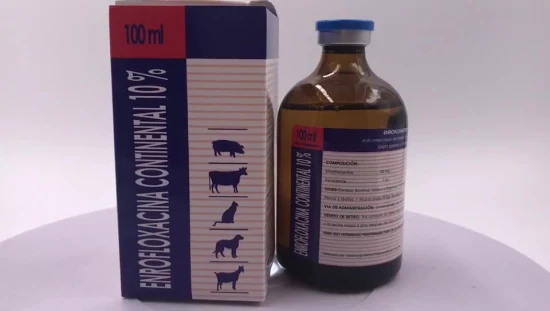 Medicina veterinaria per iniezione di enrofloxacina per uso animale 100 ml di buona qualità