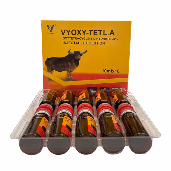 Farmaci veterinari per iniezione al 20% di ossitetraciclina a lunga durata d'azione per bovini, ovini, caprini, cavalli, pollame