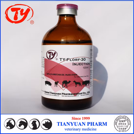 Farmaci per animali Farmaco antibatterico per iniezione di florfenicolo per la cura della salute del bestiame